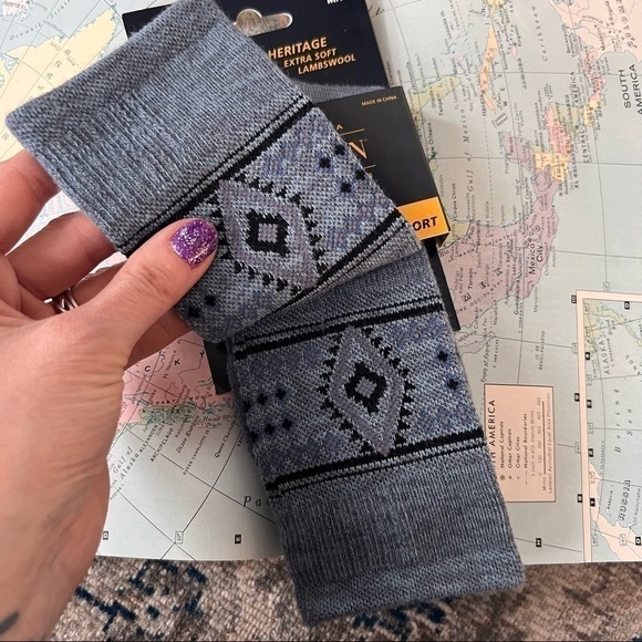 Pendleton Heritage Blue Light Cushion Moisture Wicking Soft Lambswool Crew Socks - Picture 2 of 11